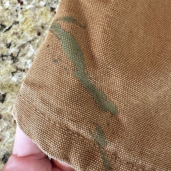 VTG Carhartt Men 44x32 Carpenter Canvas Dungaree Pants Brown Union Made USA B11 - Picture 5 of 16